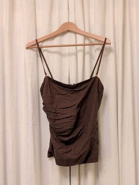 Abercrombie & Fitch Brown Ruched Cami